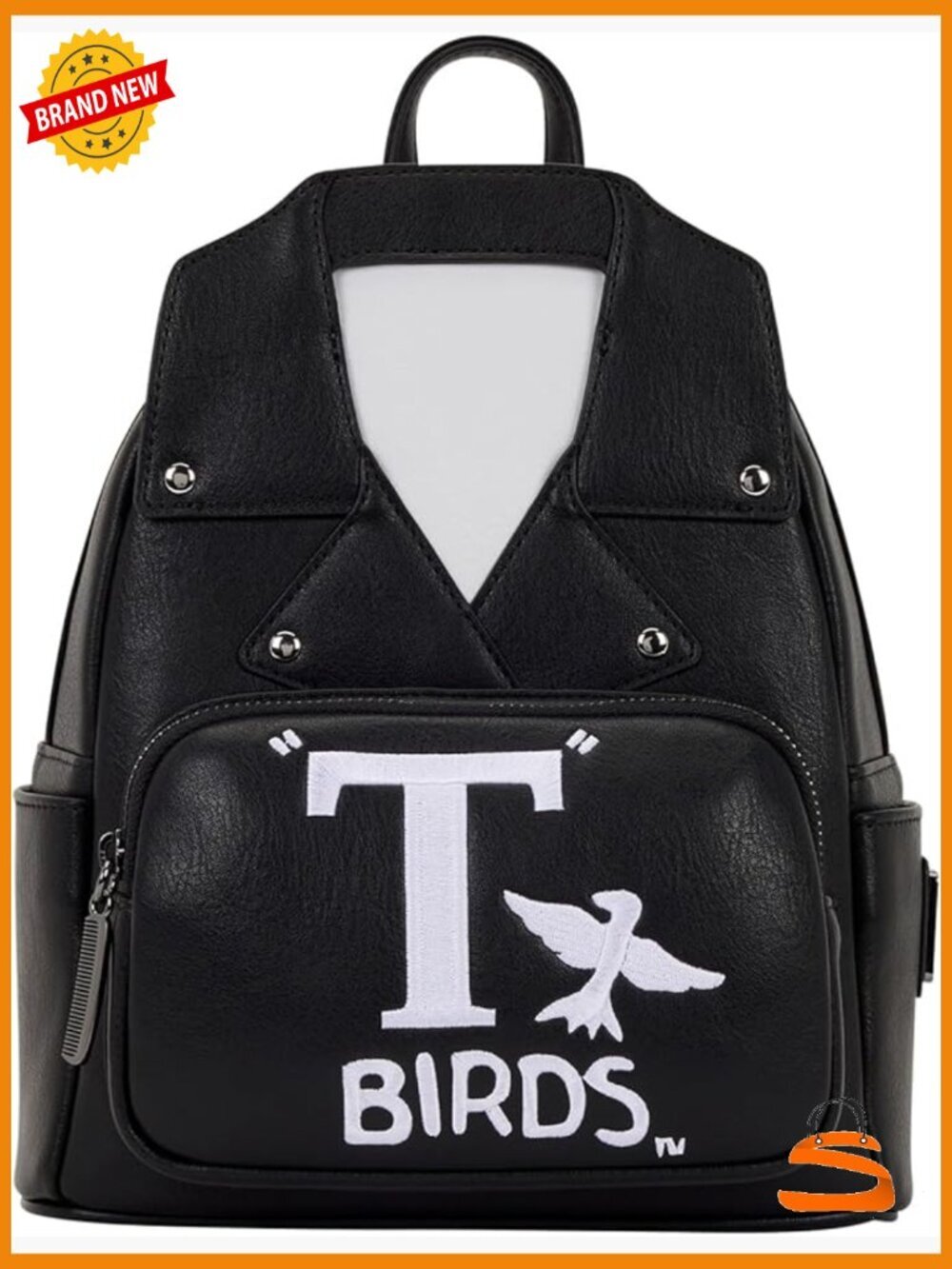 Grease T-Birds Mini Backpack Faux Leather Embroidered Handbag